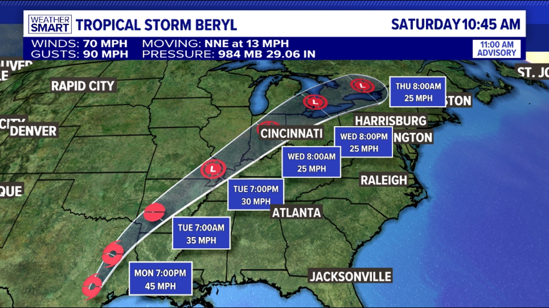 Hurricane beryl path tracker