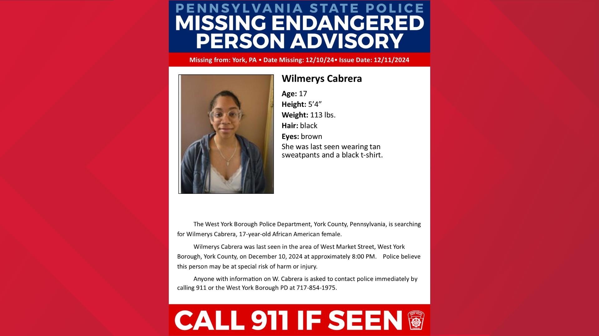 York County police searching for missing 17-year-old | fox43.com