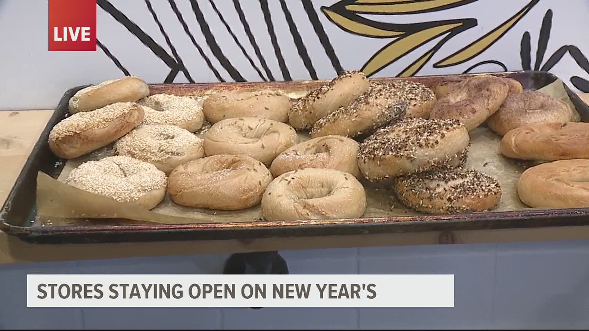 Many stores are closed to customers on New Year's Day, but Harvest Moon Bakery in Lancaster is open and ready for customers!