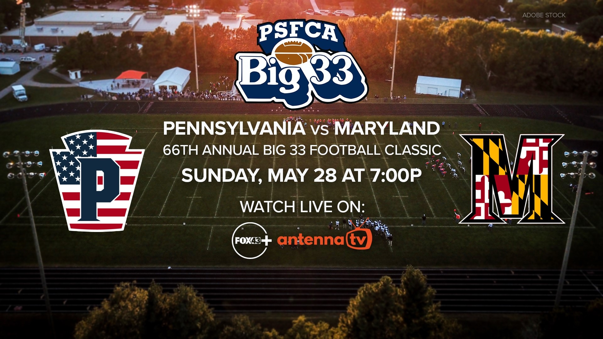 The PSFCA's 66th annual Big 33 Football Classic pits Team Pennsylvania vs. Team Maryland in a battle of All-Stars.