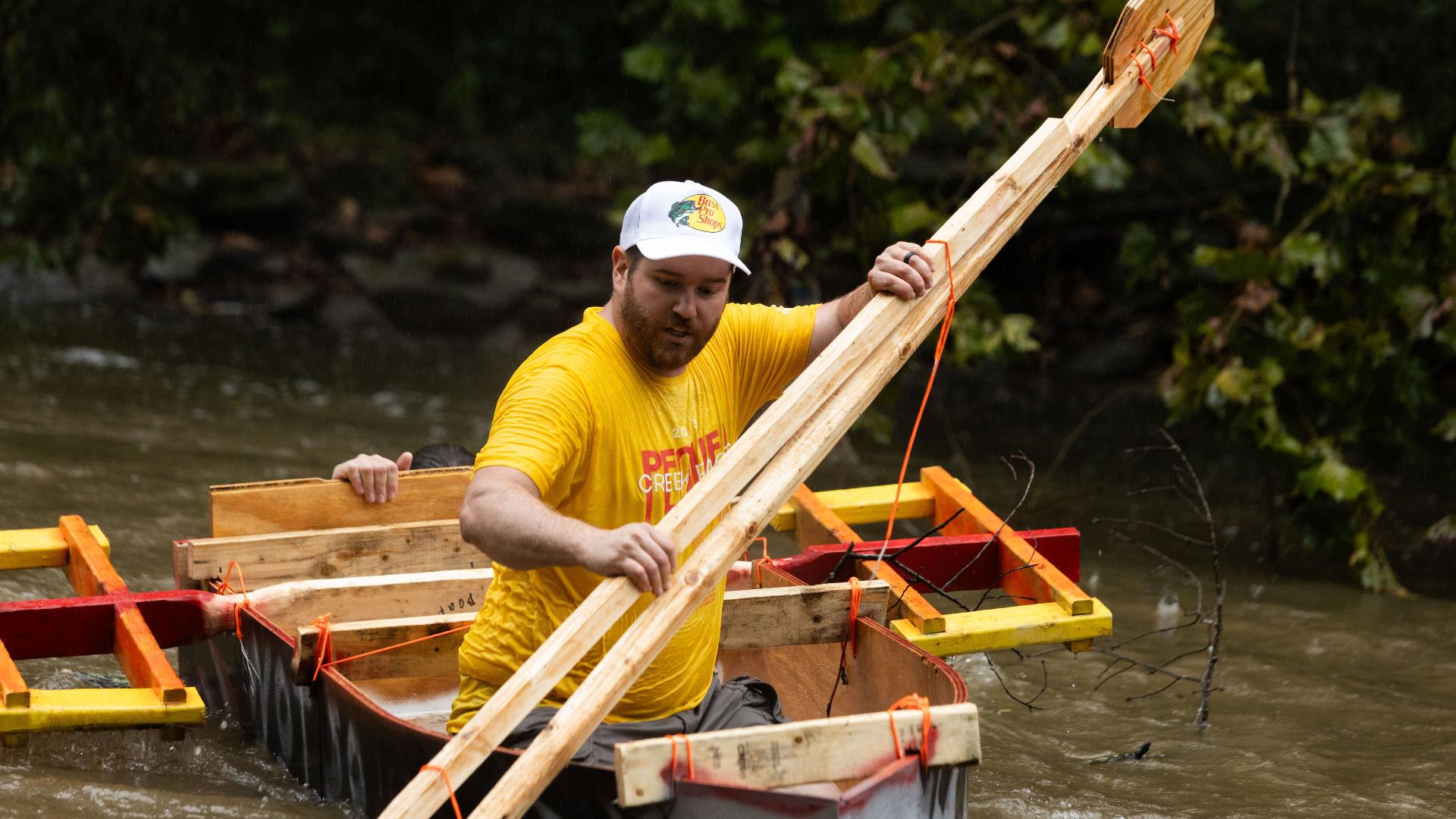 It's all hands on deck as teams build boats from mystery materials to race to raise money for Music for Everyone.