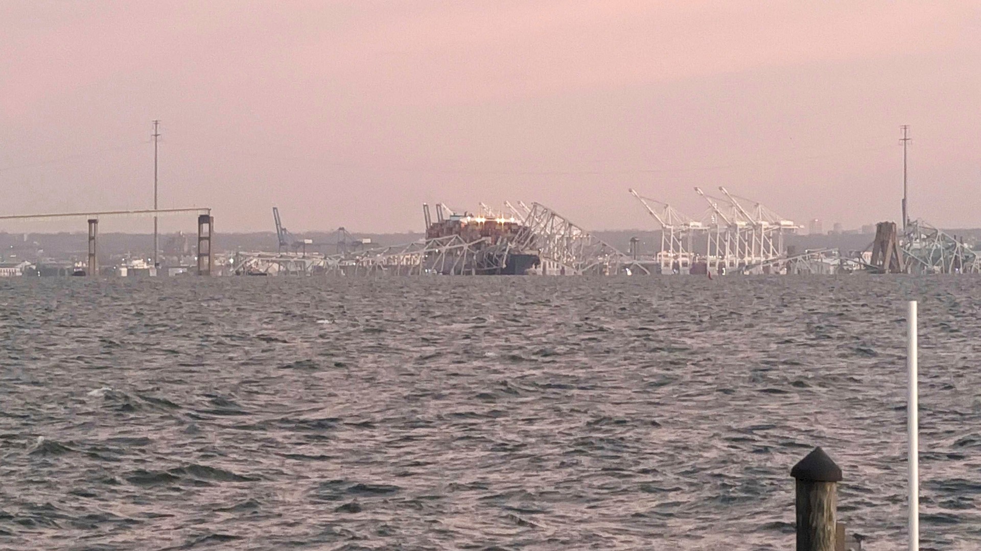 While the immediate rescue and recovery efforts are most important, the bridge collapse could also create problems for cruise ships heading home.