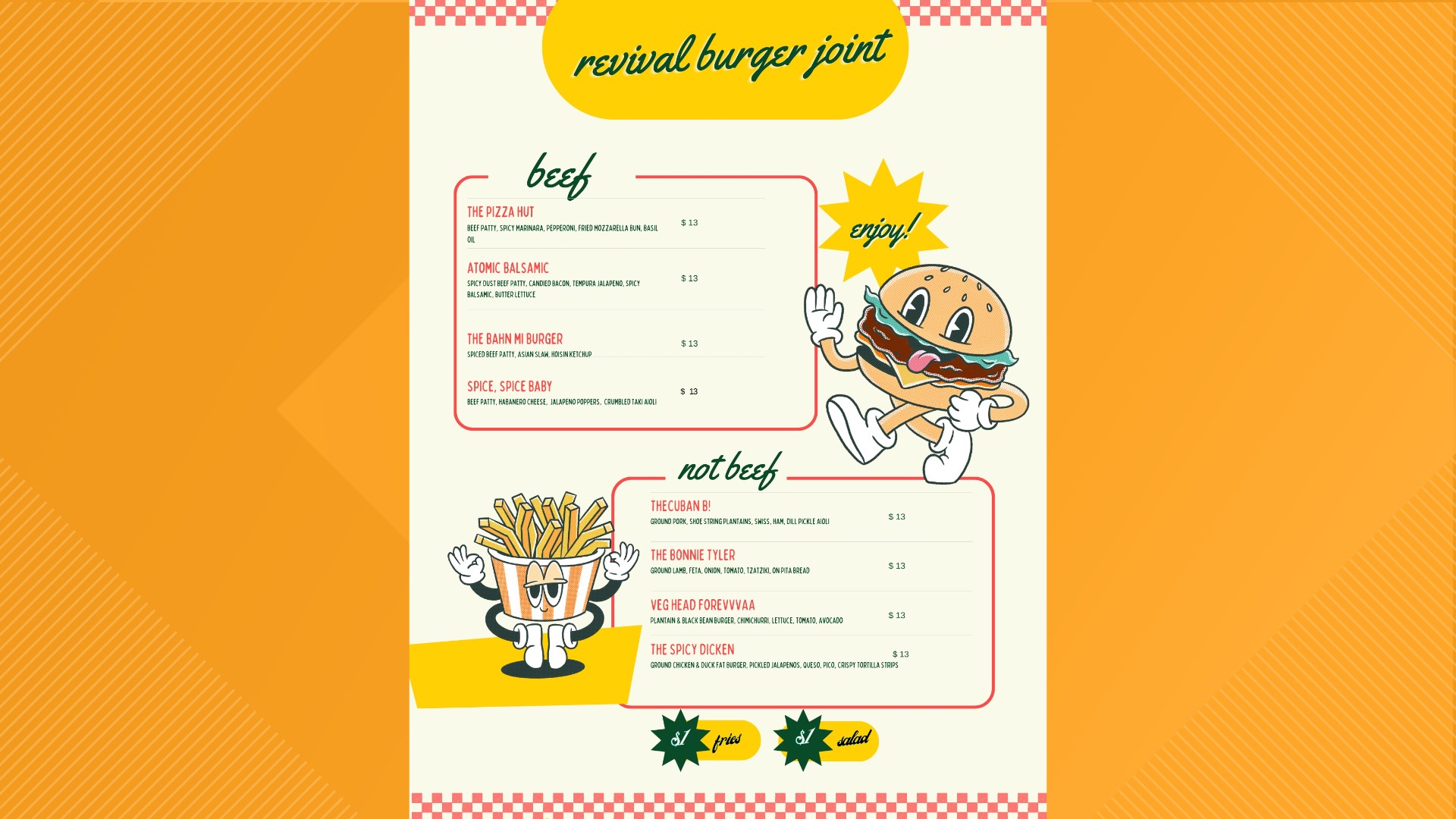 'Around the world with burgers' Revival Social Club's creations for