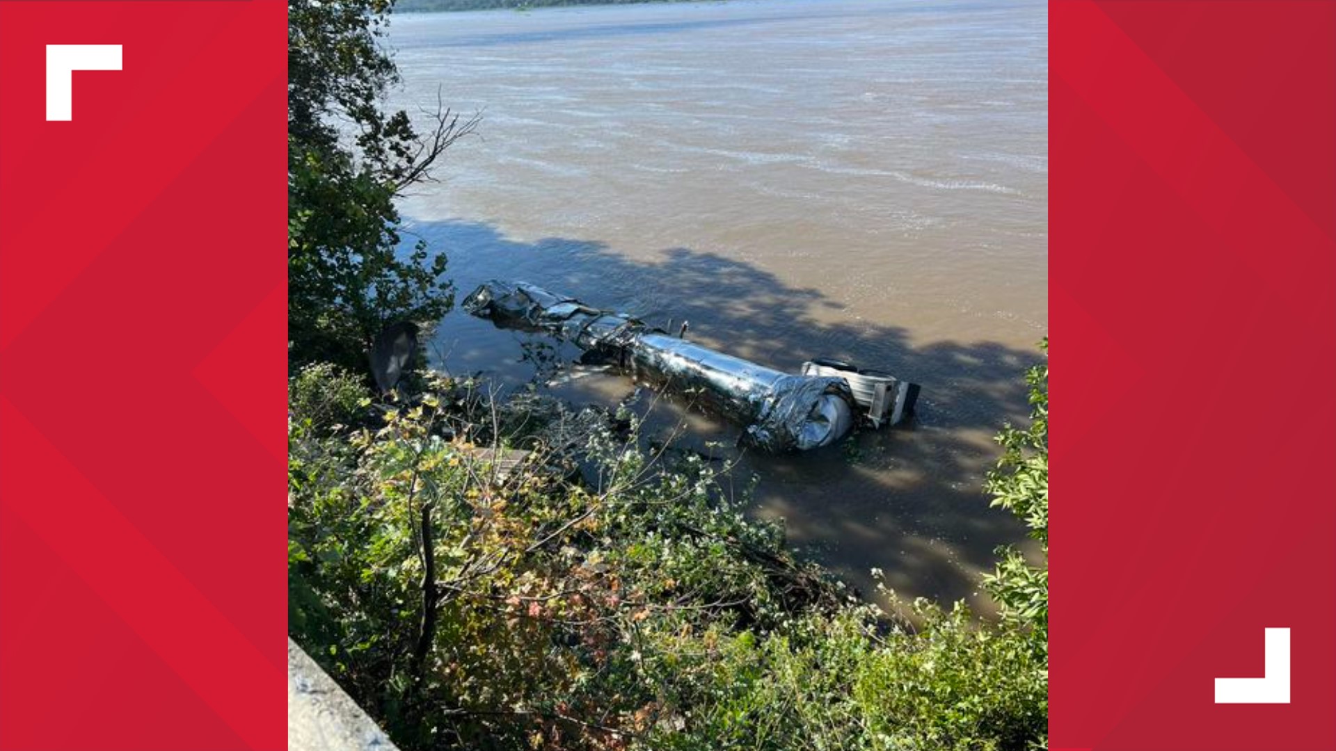 Hazmat crews responded to a portion of the Susquehanna River near Route 22/322 in Dauphin County after a tractor-trailer crashed into the waterway.