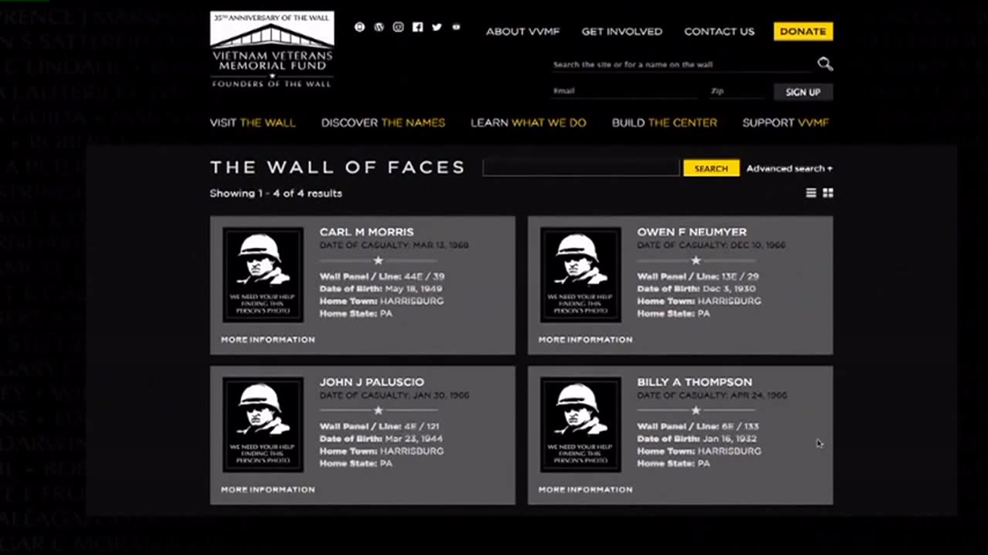 Finding Four: Dauphin County officials seek vets missing photos for `Wall of Faces`