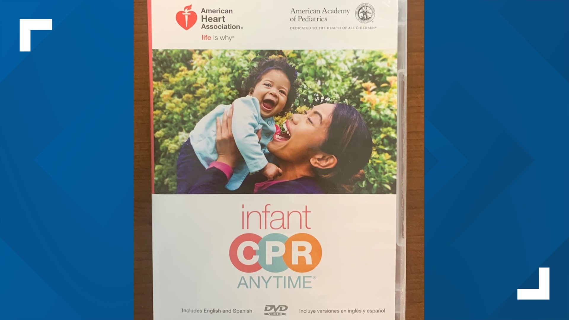 The kit's focus is on teaching CPR and choking relief for newborns to one-year-old children.