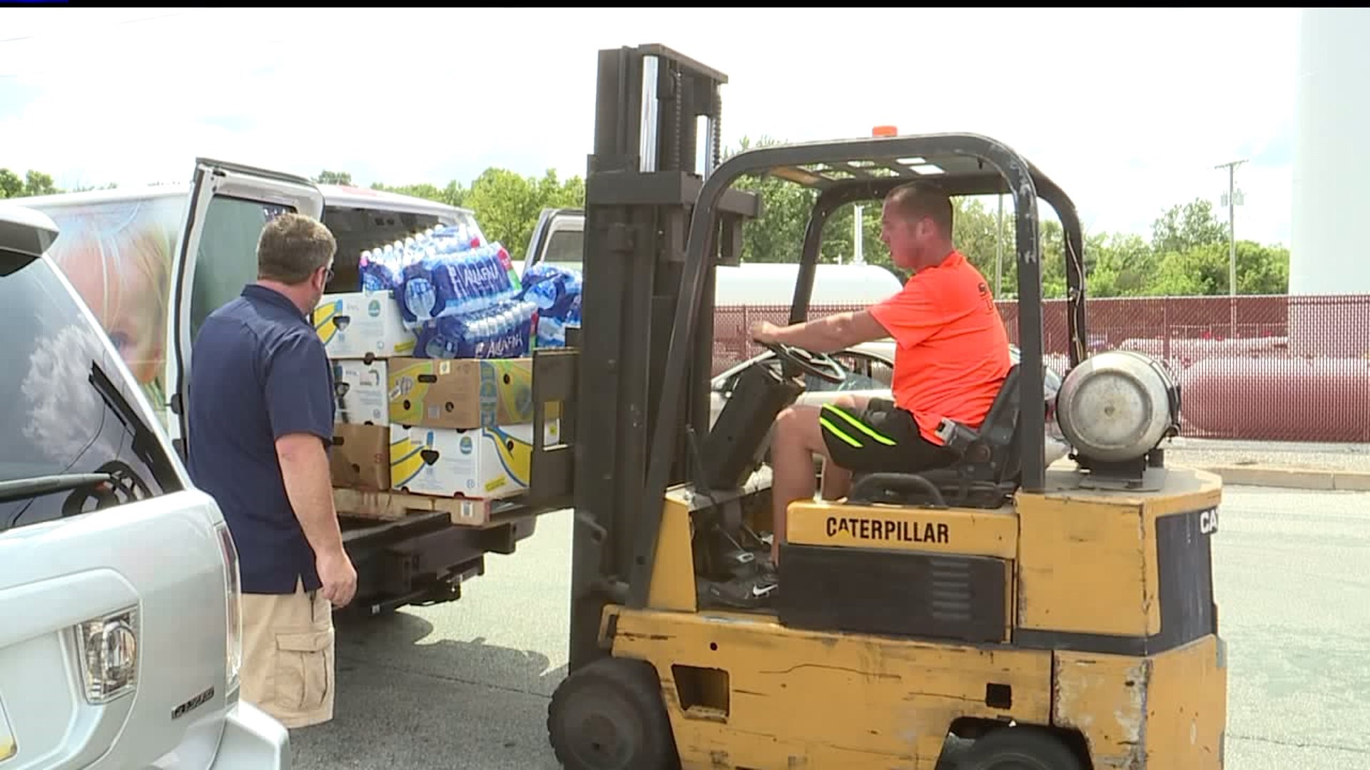 The York County Food Bank is hosting a food drive today to help people affected by Hurricane Harvey in Texas