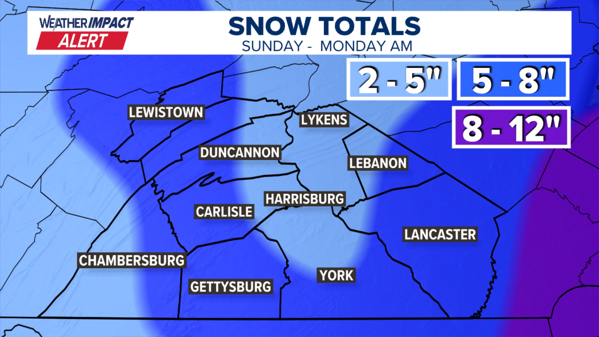 Weather Impact Alert Sunday through Monday morning as a winter storm ...