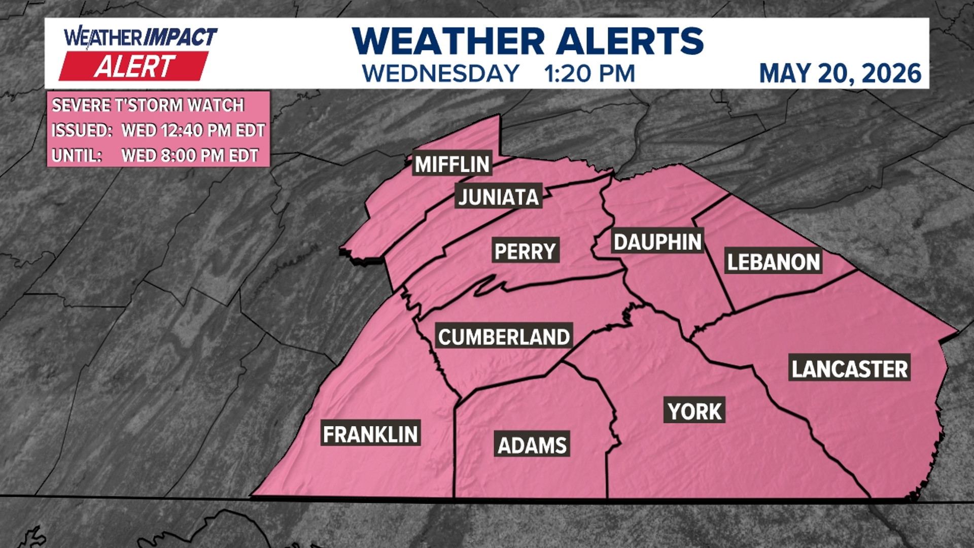 Weather Impact Alert | Severe Thunderstorm Watch in effect until 8 p.m ...