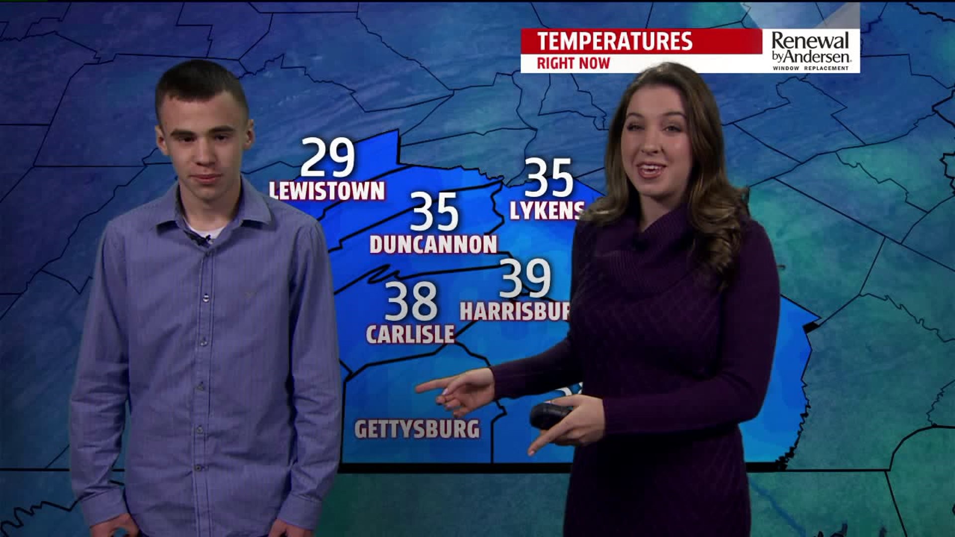 MaryEllen`s weather kid with Anthony Roselli