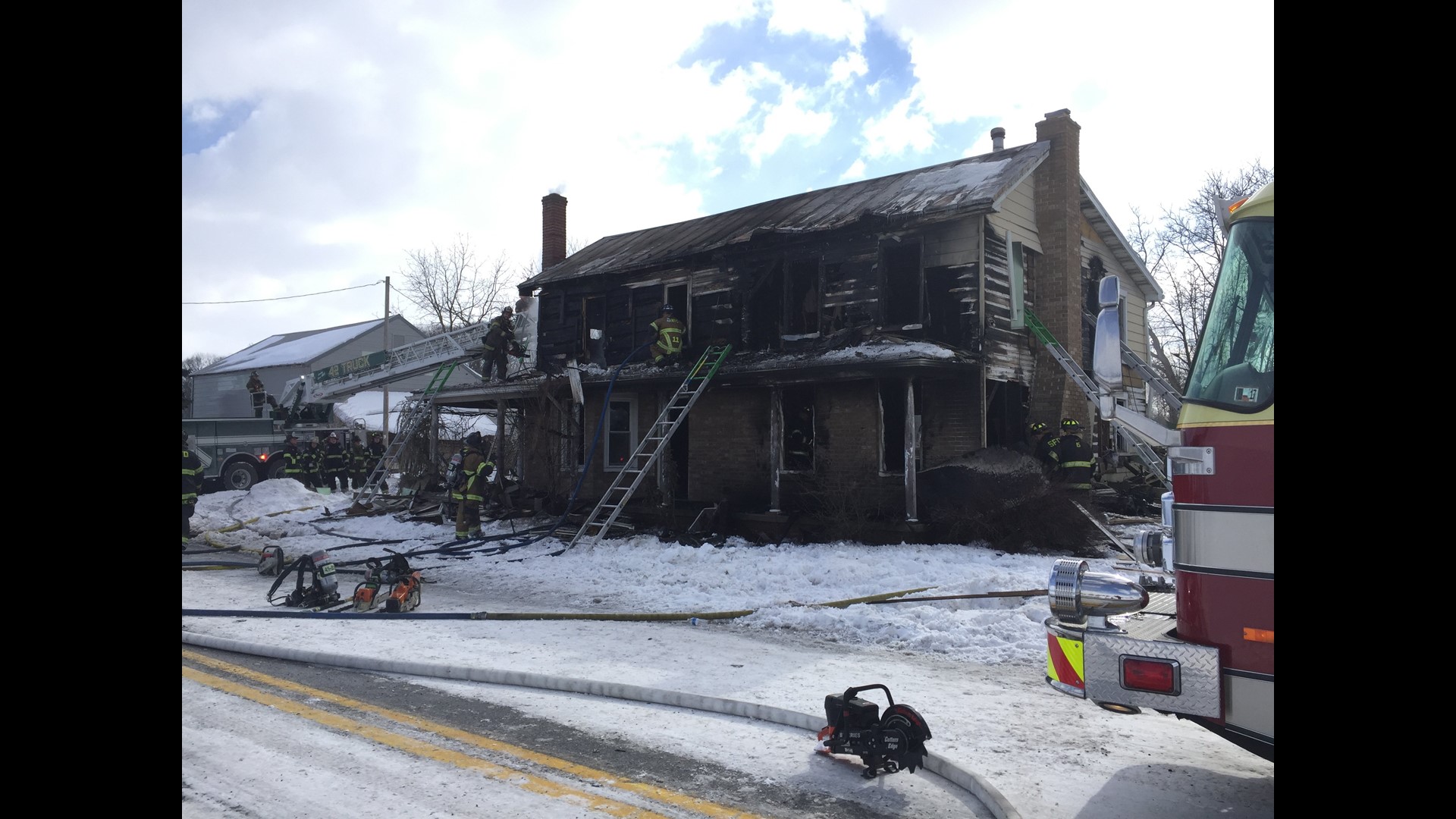 Crews on the scene of house fire in Southampton Township | fox43.com