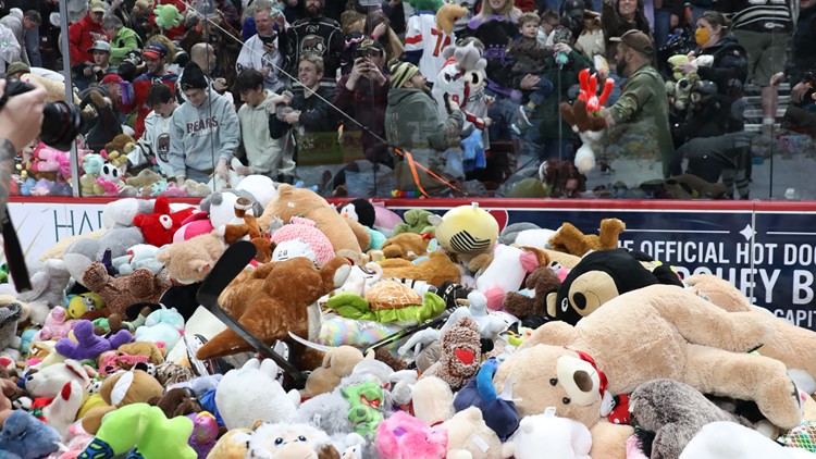 A forecast of raining teddy bears is predicted to hit the Giant Center in Hershey