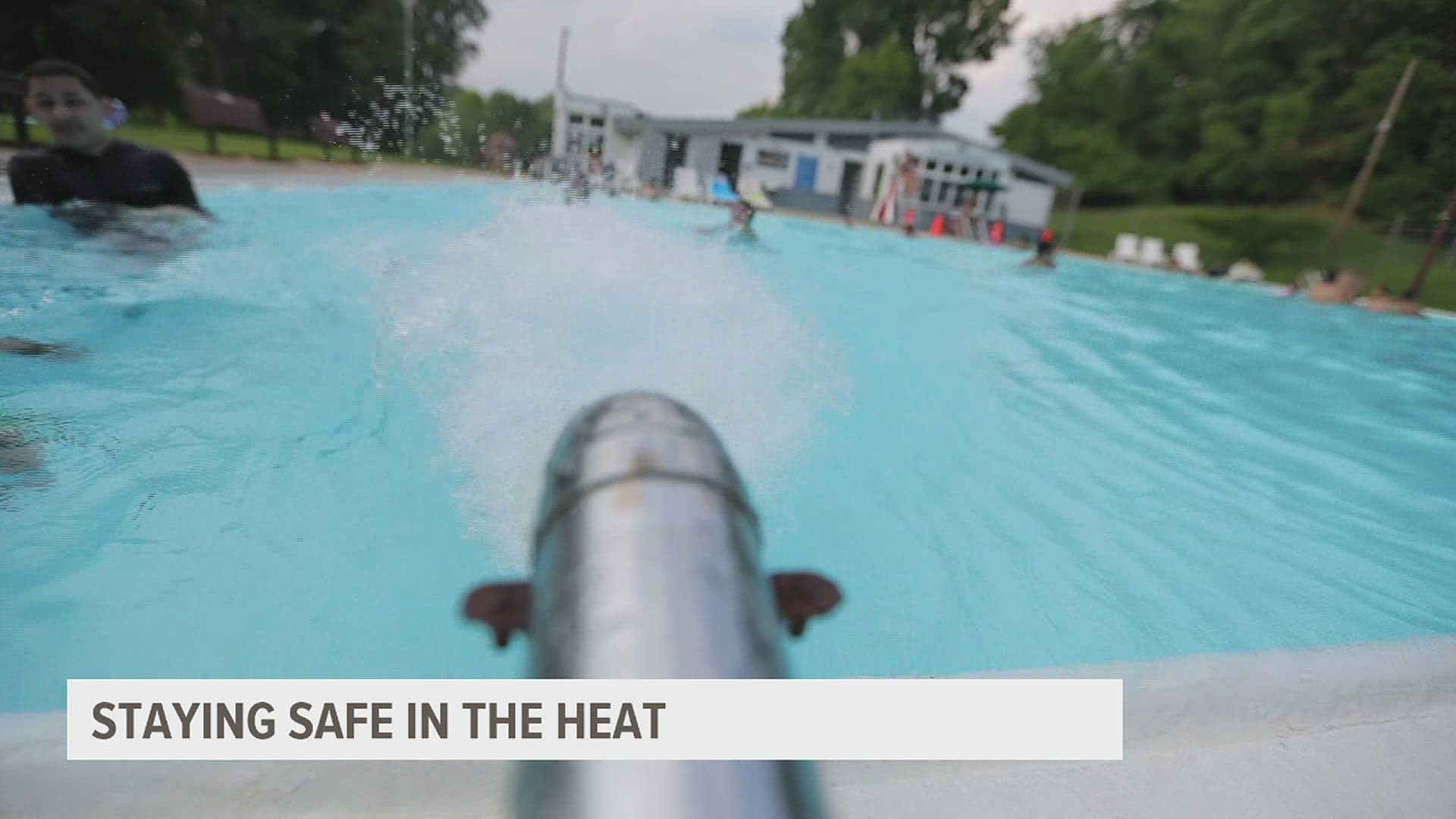 As temperatures soared into the mid-90's, officials set up cooling centers and families packed local pools to escape the heat.