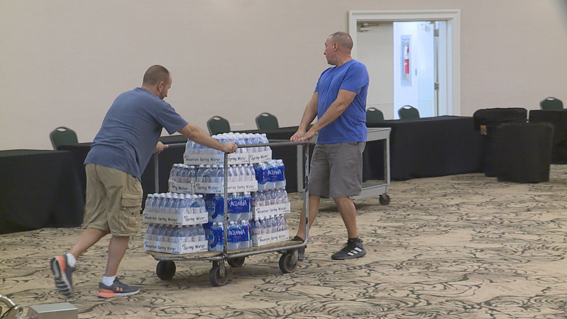 East Pennsboro's National Night Out was moved from Adams Ricci Park to the Penn Harris Hotel along the Camp Hill Bypass to avoid severe weather.