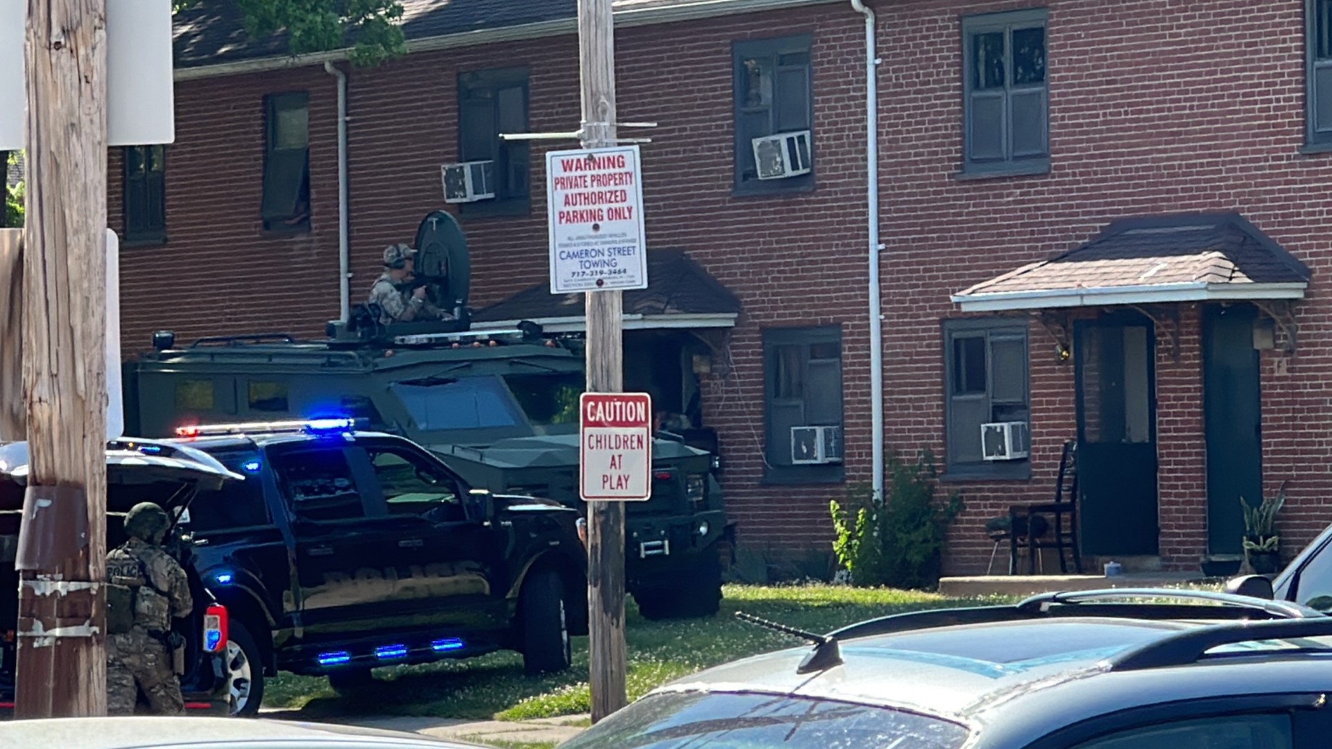According to Dauphin County DA Fran Chardo, the suspect was shot during the standoff and the child was rescued, unharmed.