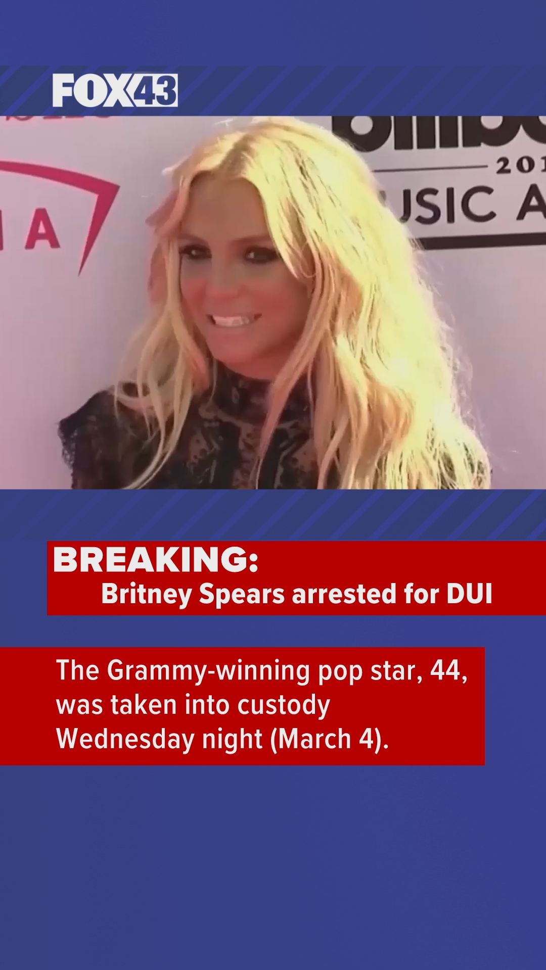 Britney Spears arrested for alleged DUI in Ventura, California | fox43.com