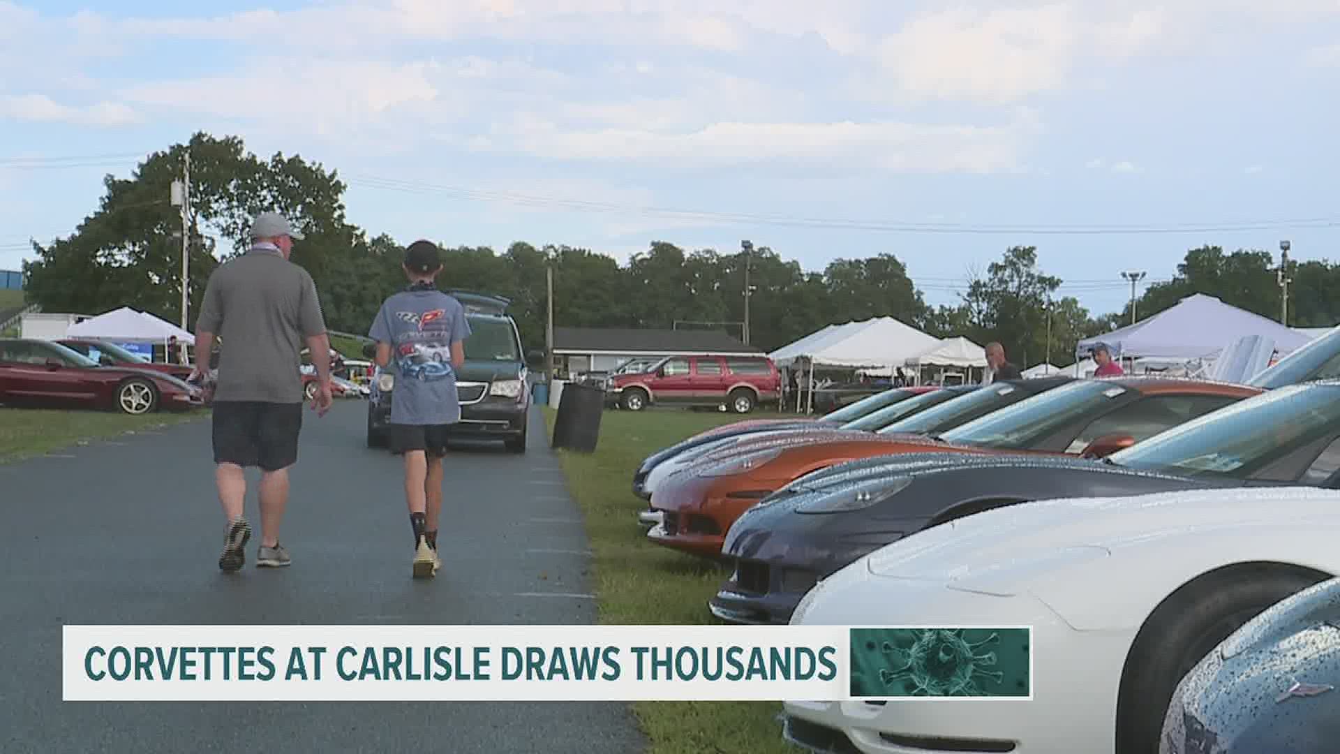 This year, organizers say the world's "largest Corvette event" brought less people, many more masks because of COVID-19, and even some rain.