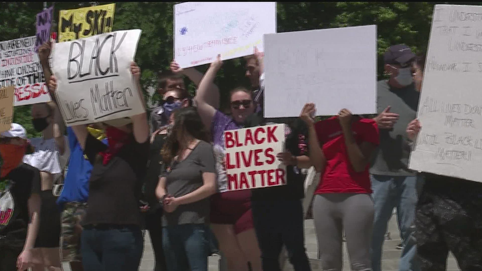 Protests in Harrisburg continued into a second day on Sunday, just hours after the city lifted an overnight curfew due to a violent end to Saturday’s rally.