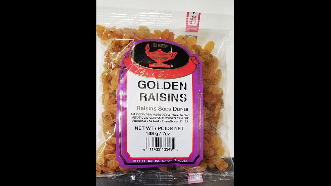 Deep Foods Inc. recalls bags of Deep Golden Raisins due to undeclared