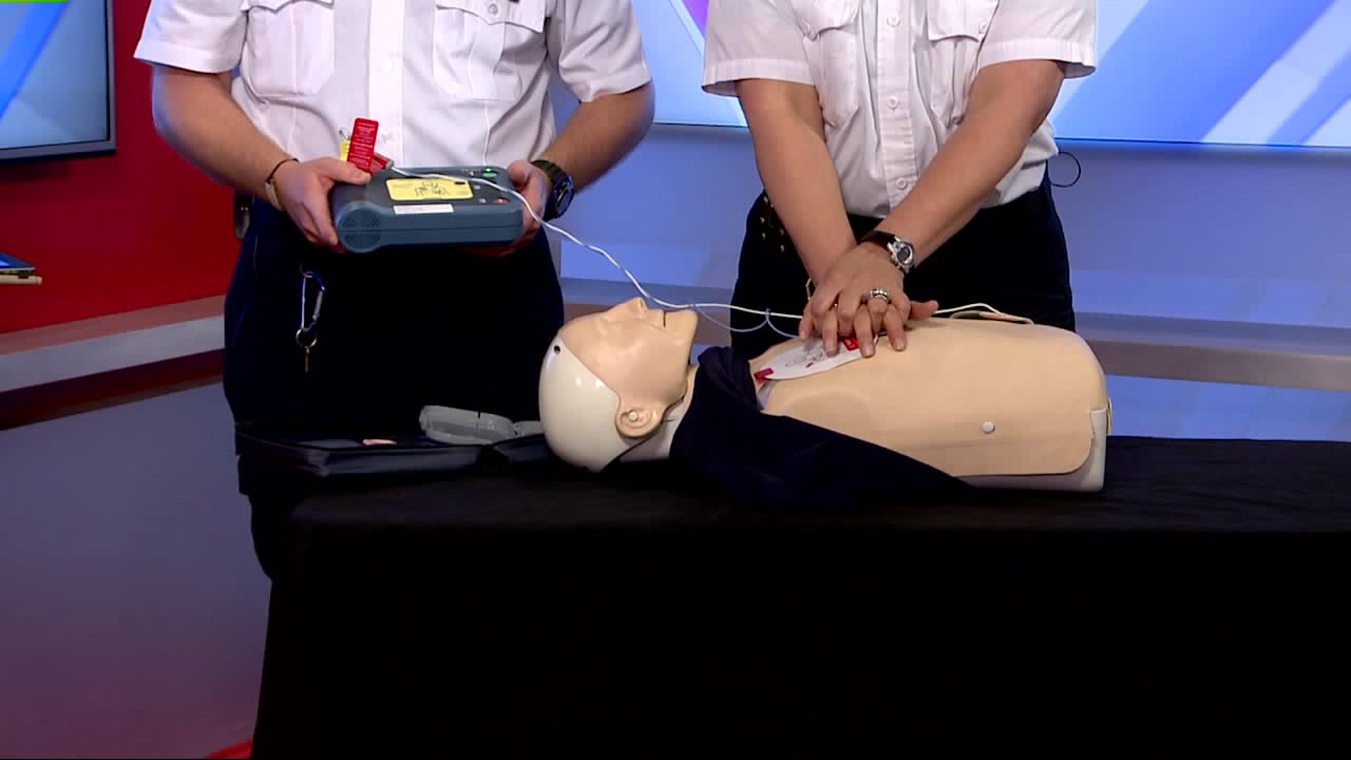 Susquehanna Valley EMS shows how using an AED can save a life