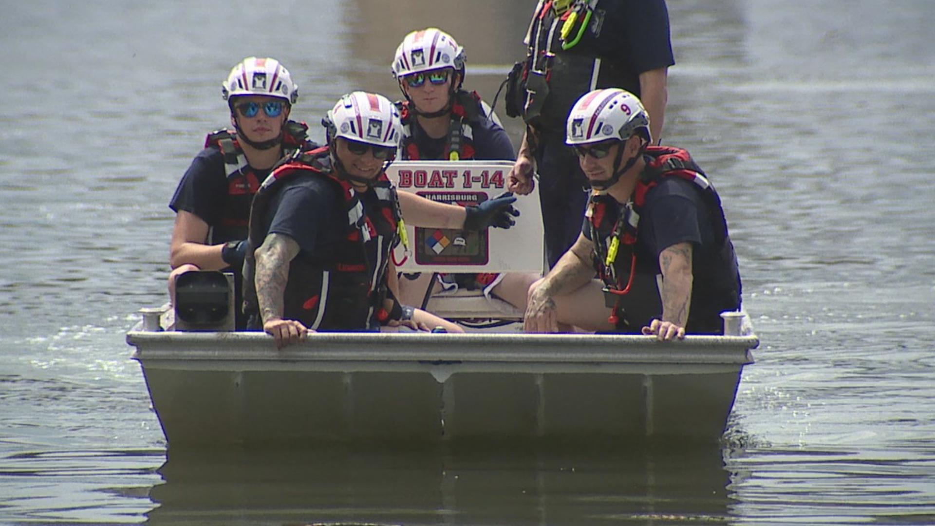 The Harrisburg Bureau of Fire spent Thursday morning on the Susquehanna River.