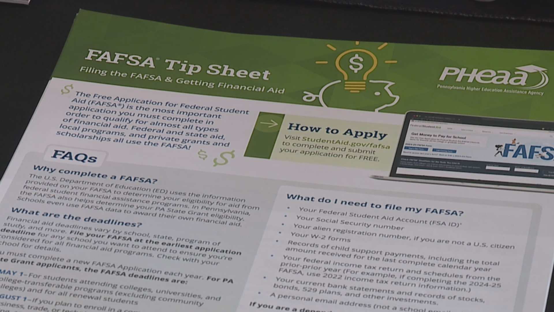 The Department of Education launched a new version of the FAFSA this year, which caused delays and issues.