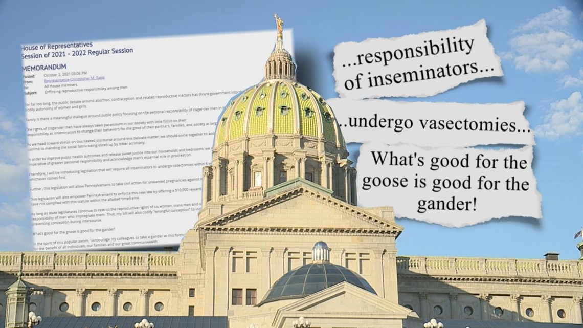 Pa. Democratic Lawmaker introduces vasectomy bill to highlight "double standard" - Vimarsana News