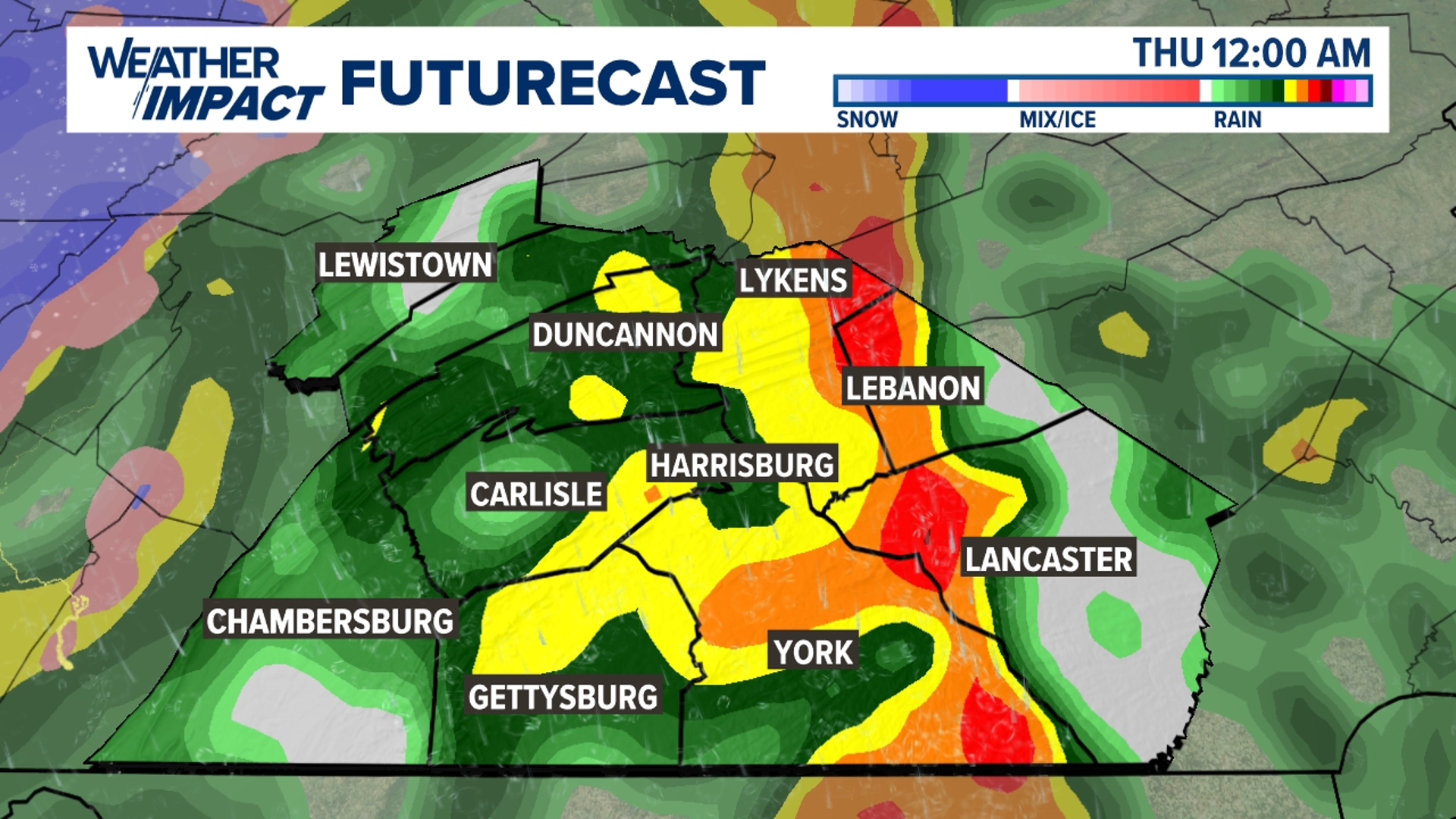 A few spotty showers make their way through the region this evening. Heavier showers arrive Wednesday evening with a big cool-down for the rest of the week!