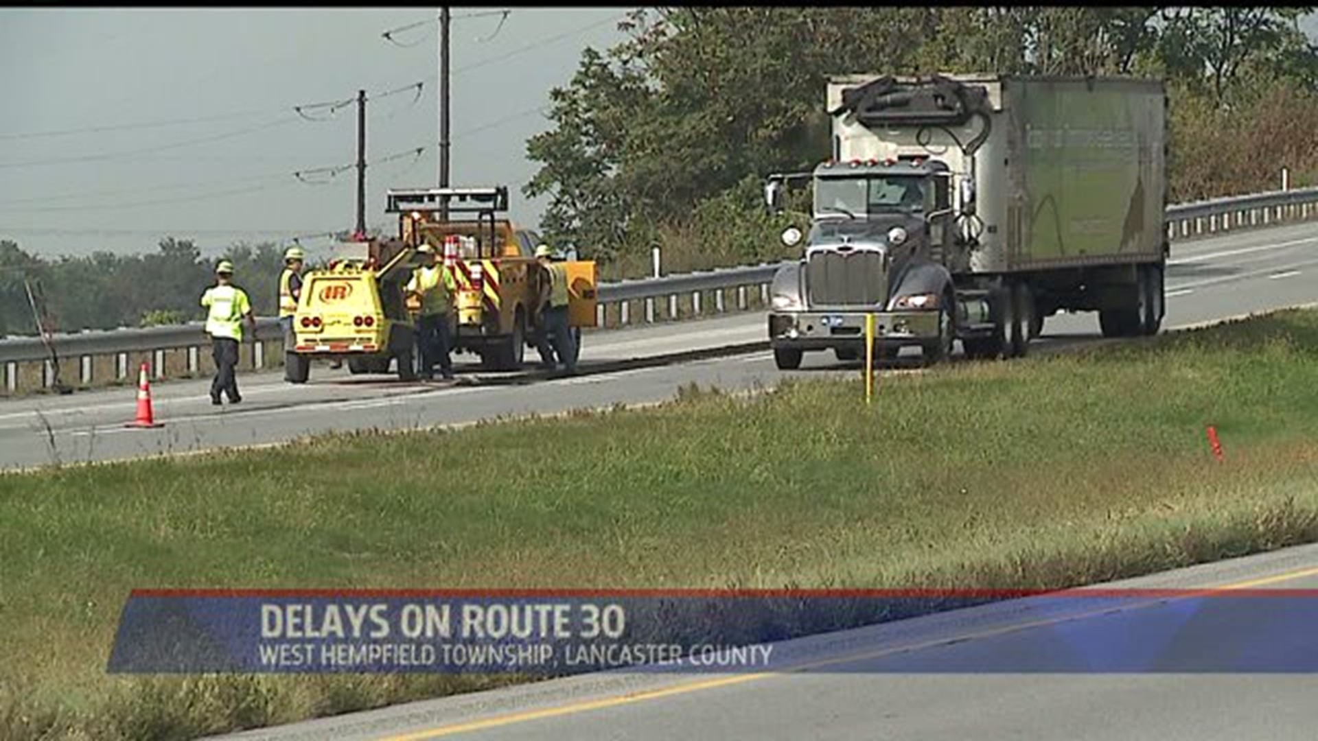 Traffic delays along RT 30 in Lancaster County for repairs