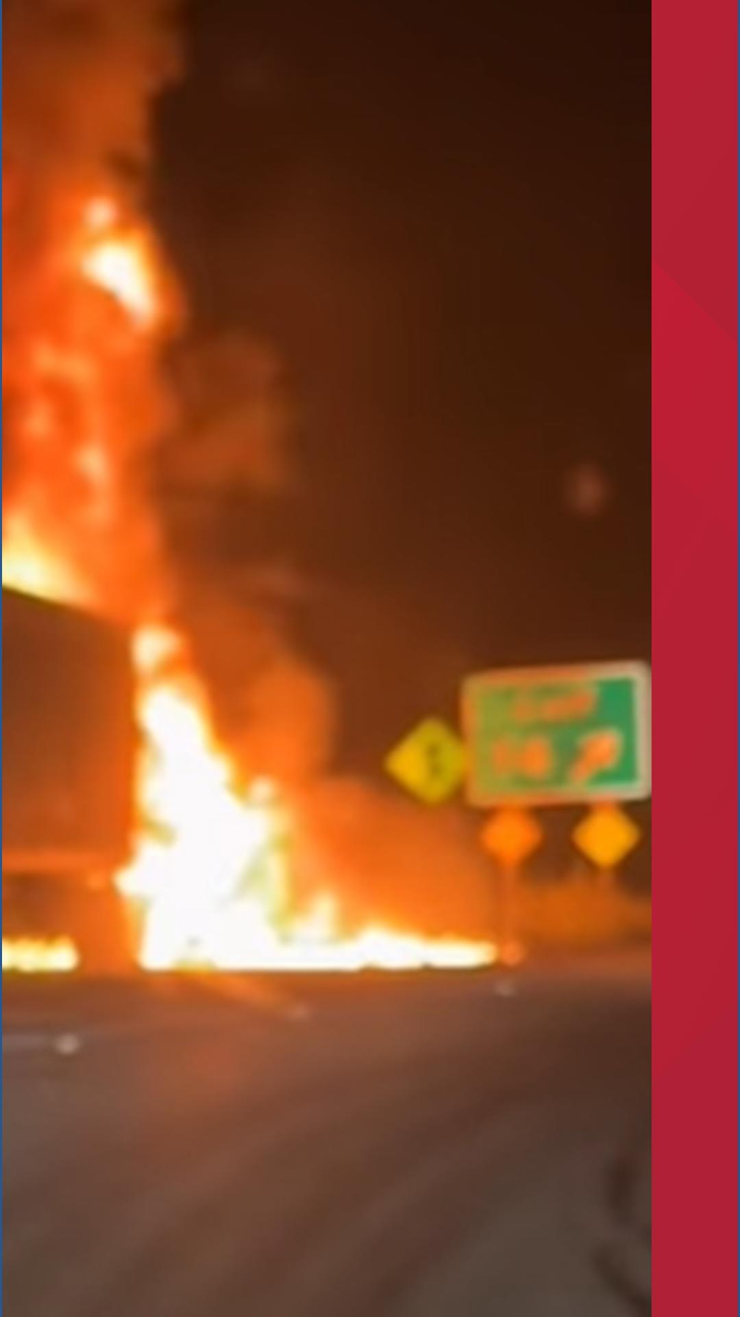 Tractor trailer fire closes I-81 South in Franklin County | fox43.com