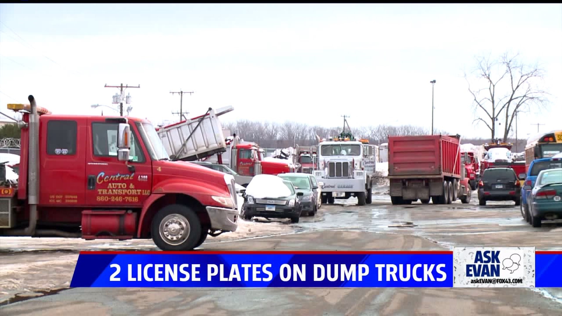 `Ask Evan`: "Why do some dump trucks have two license plates?"
