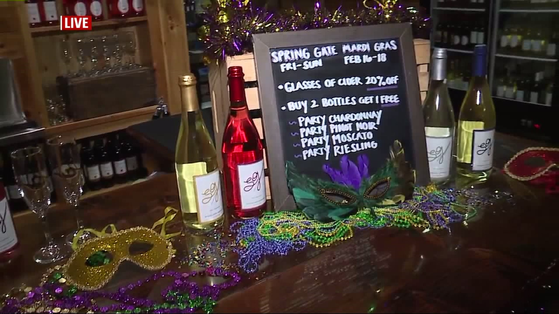 Celebrate Mardi Gras at Spring Gate Vineyard and Brewery in Dauphin County