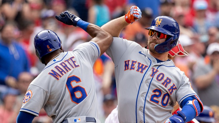 Scherzer cruises, Alonso drives in 5 as Mets beat Phillies