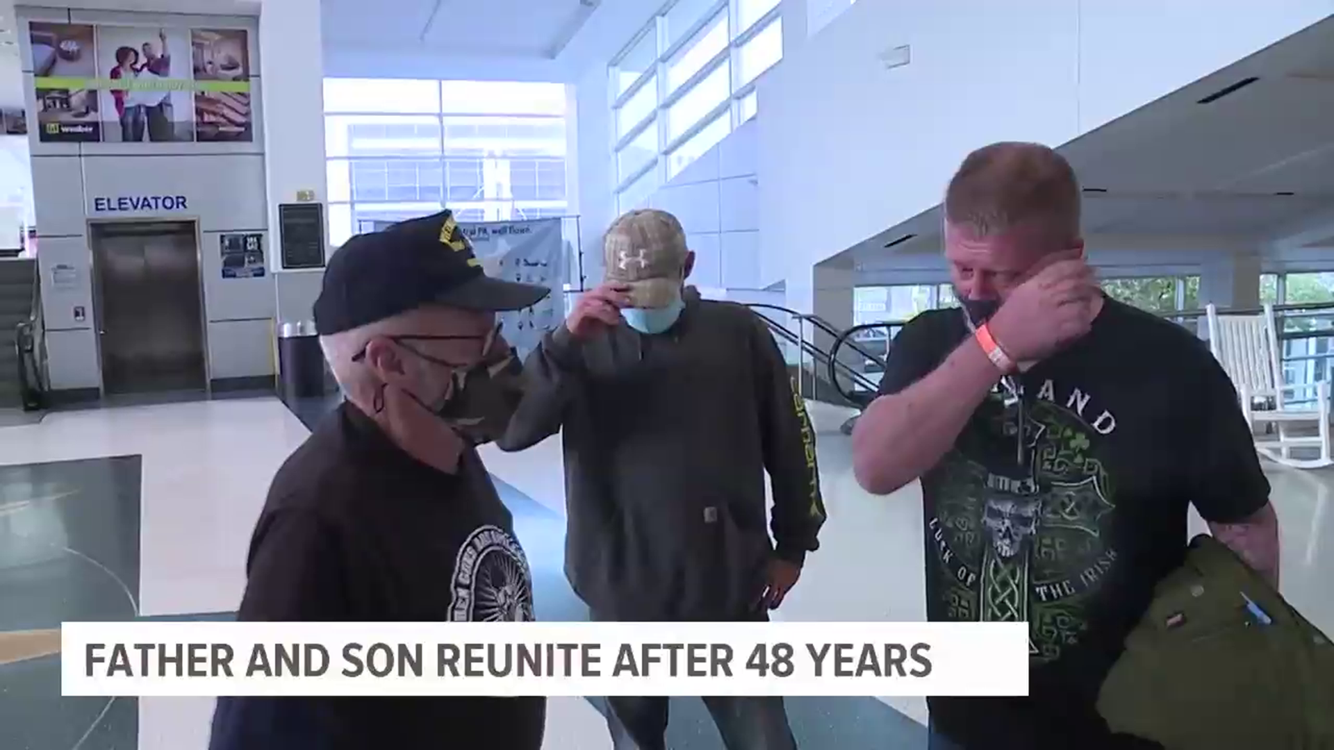 A father met his son, who currently lives in Utah, for the first time in 47 years at HIA Airport.