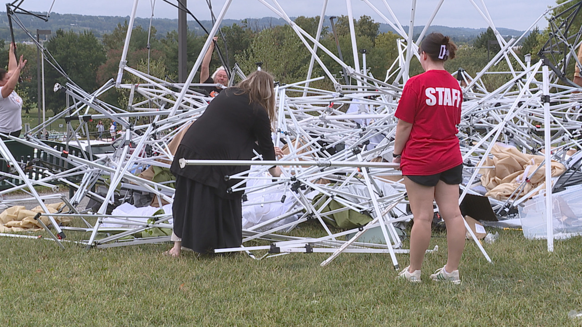 Vendors at this year’s Enchanted Fairy Festival in York County are picking up the pieces after Saturday night’s storm.