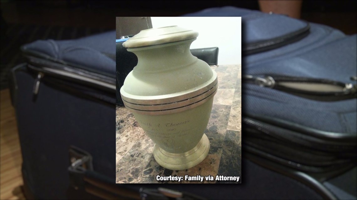 Lawsuit Man claims mom’s cremated remains dumped in suitcase after TSA