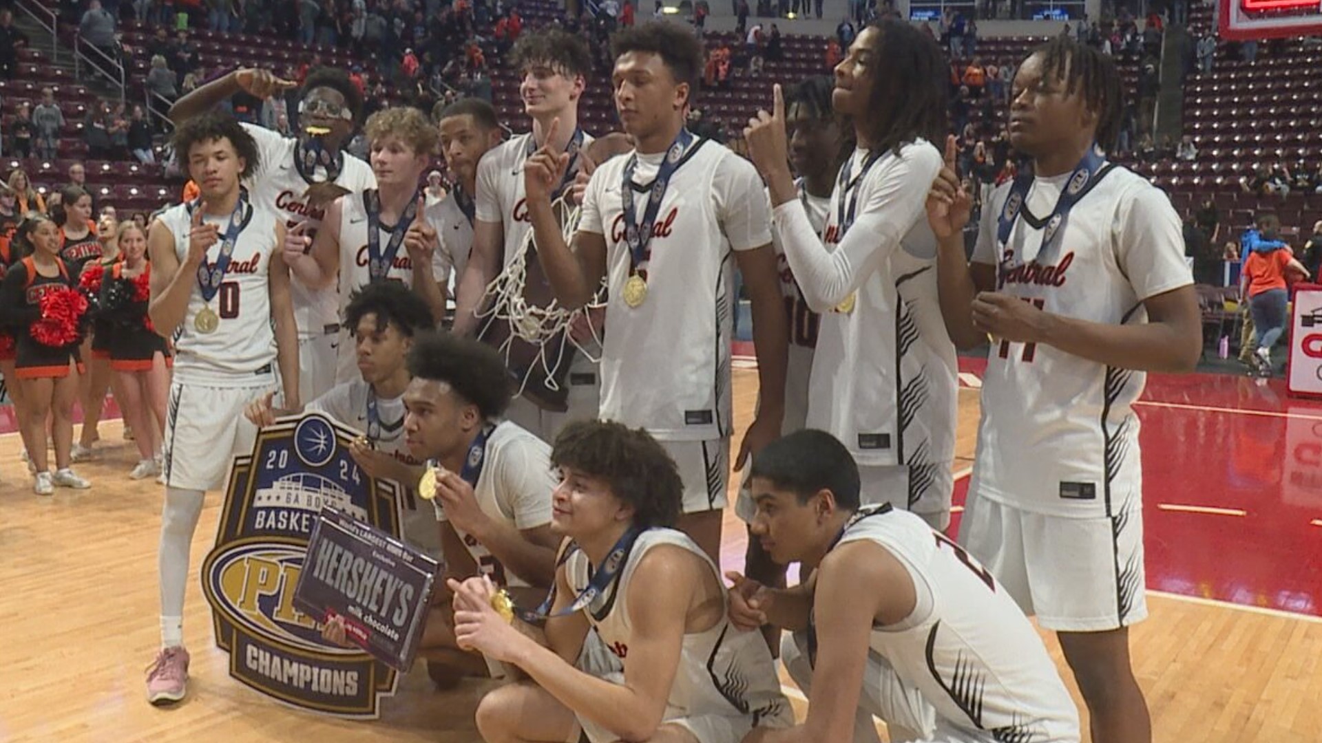 Central York becomes the first-ever York-Adams league public school to win a state title in boys' or girls' basketball.
