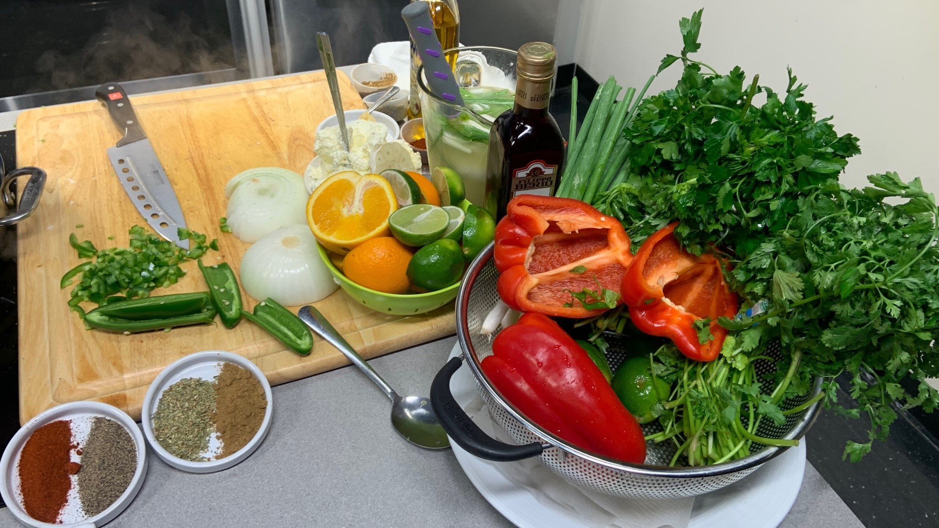 Olivia's offers a way to dress up a quick, easy meal by topping your favorite pasta with homemade carnitas and jalapeño chimichurri.