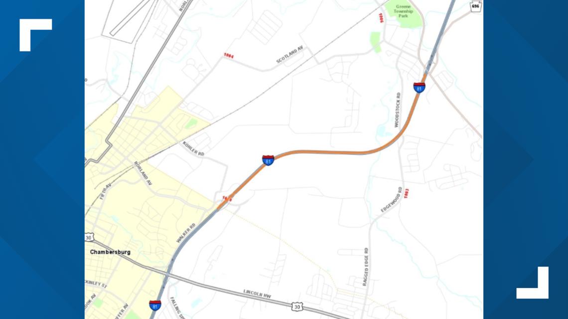 Traffic Alert | Expect rolling stops at noon today along I-81 in Franklin County