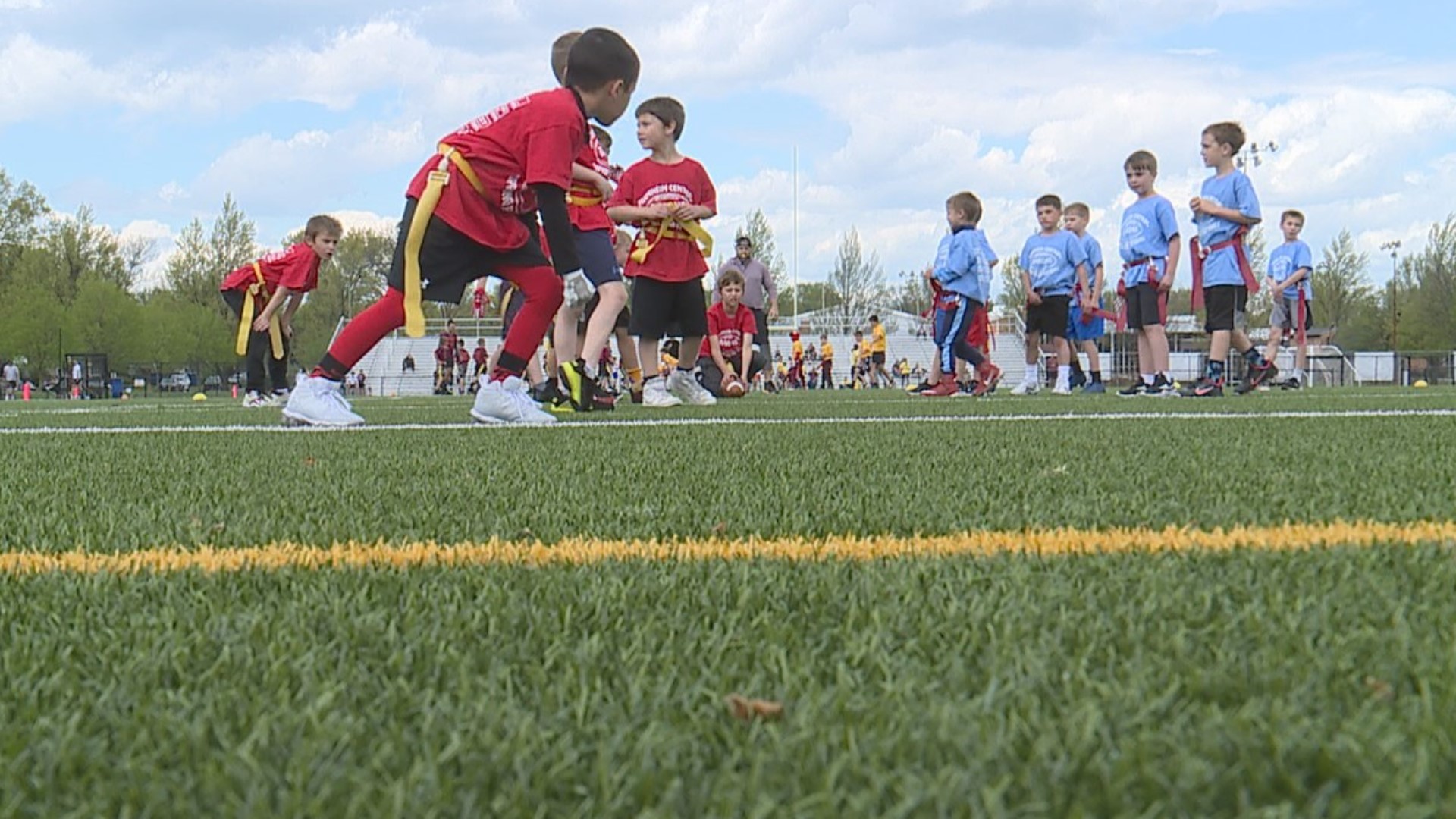 Members of the Barons' varsity football team are inspiring the youth by coaching and teaching them football in a fun and safe way.