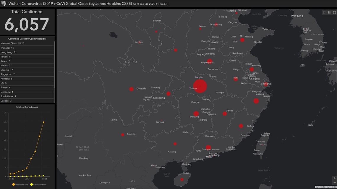 This map tracks the coronavirus in real time  fox43.com