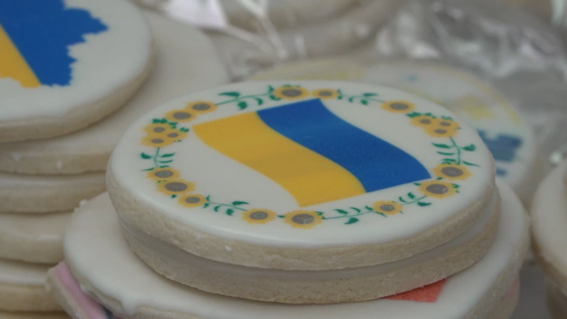 Crumbs Cookies is selling special Ukraine cookies through March, with all proceeds going to benefit Ukrainians displaced by the war.