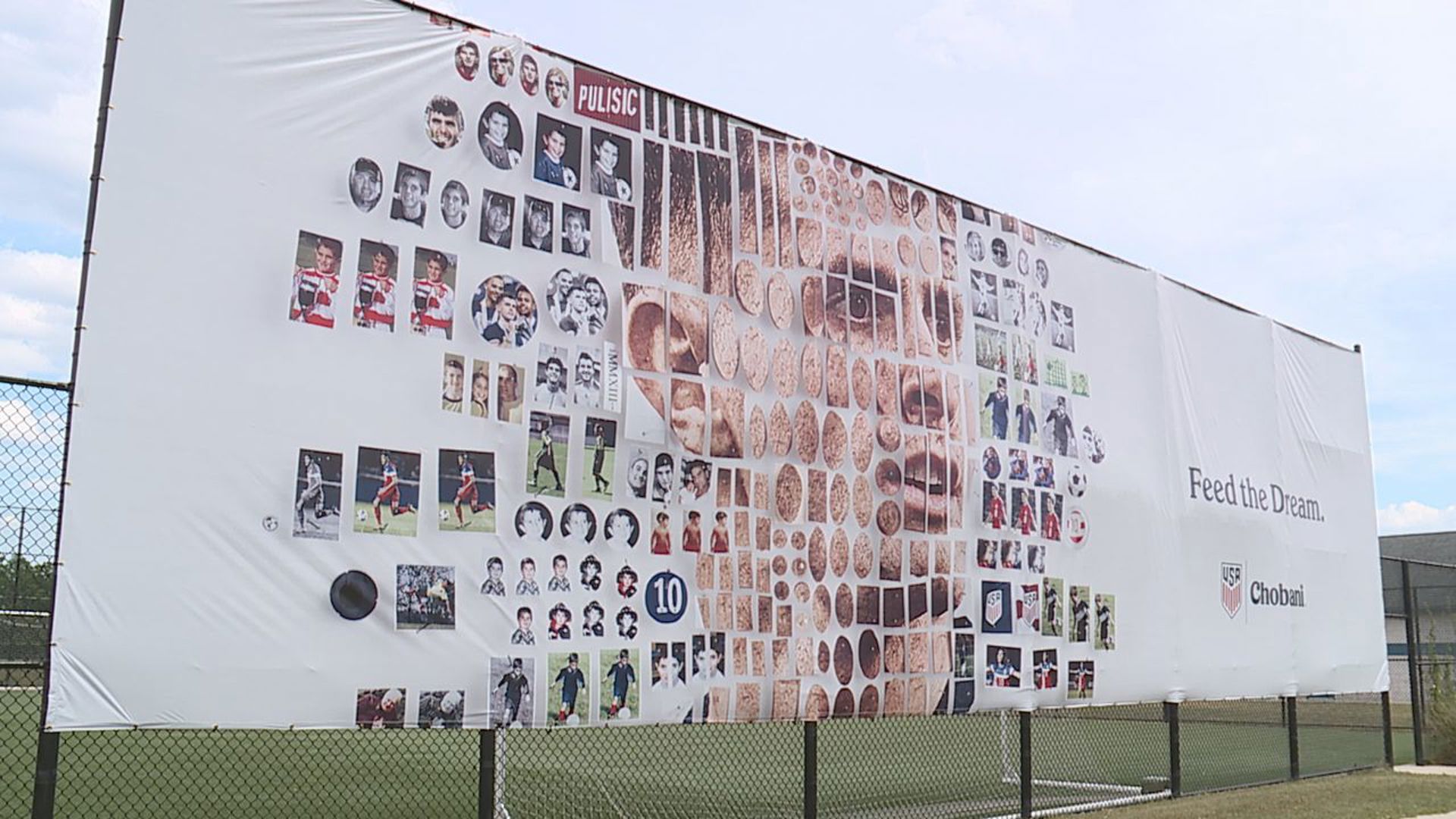 Artist unveils Christian Pulisic collage at PA Classics Soccer Park ...