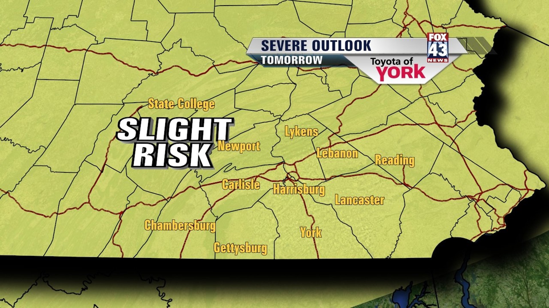 Another round of storms possible tomorrow | fox43.com