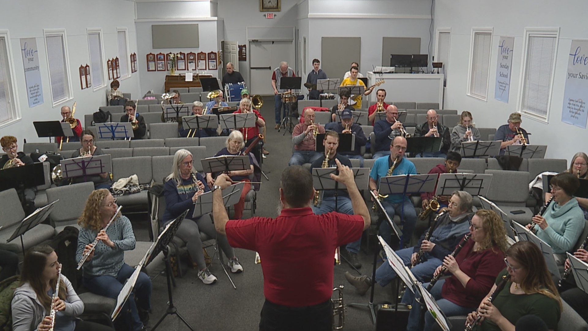 The community band boasts a roster of 60 to 70 instrumentalists who perform concerts each season for community events across central Pennsylvania.