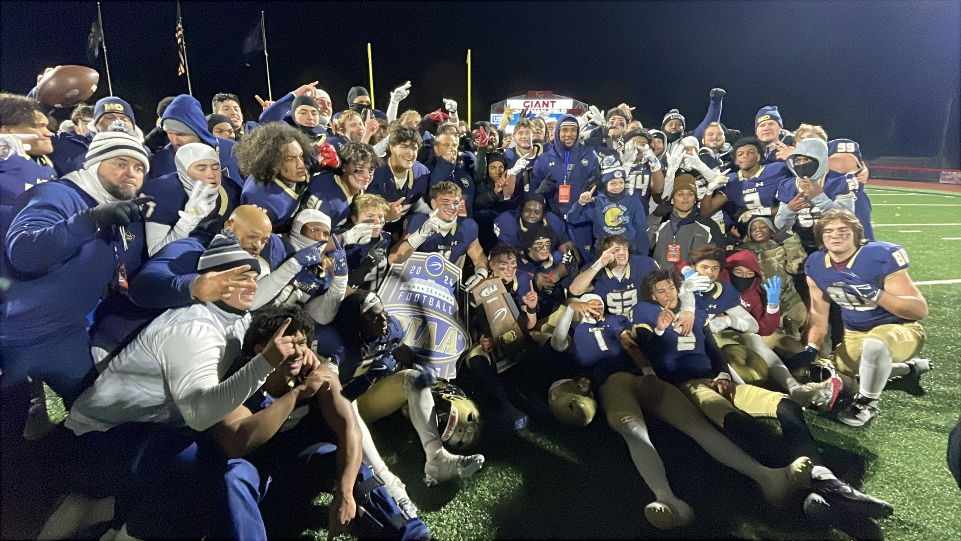 The Crusaders beat Roman Catholic 34-31 in walk-off field goal fashion in overtime to win their third state title in program history.