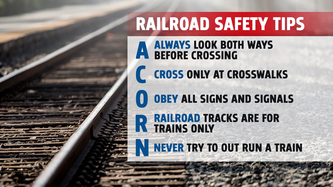 Railroad crossing safety tips