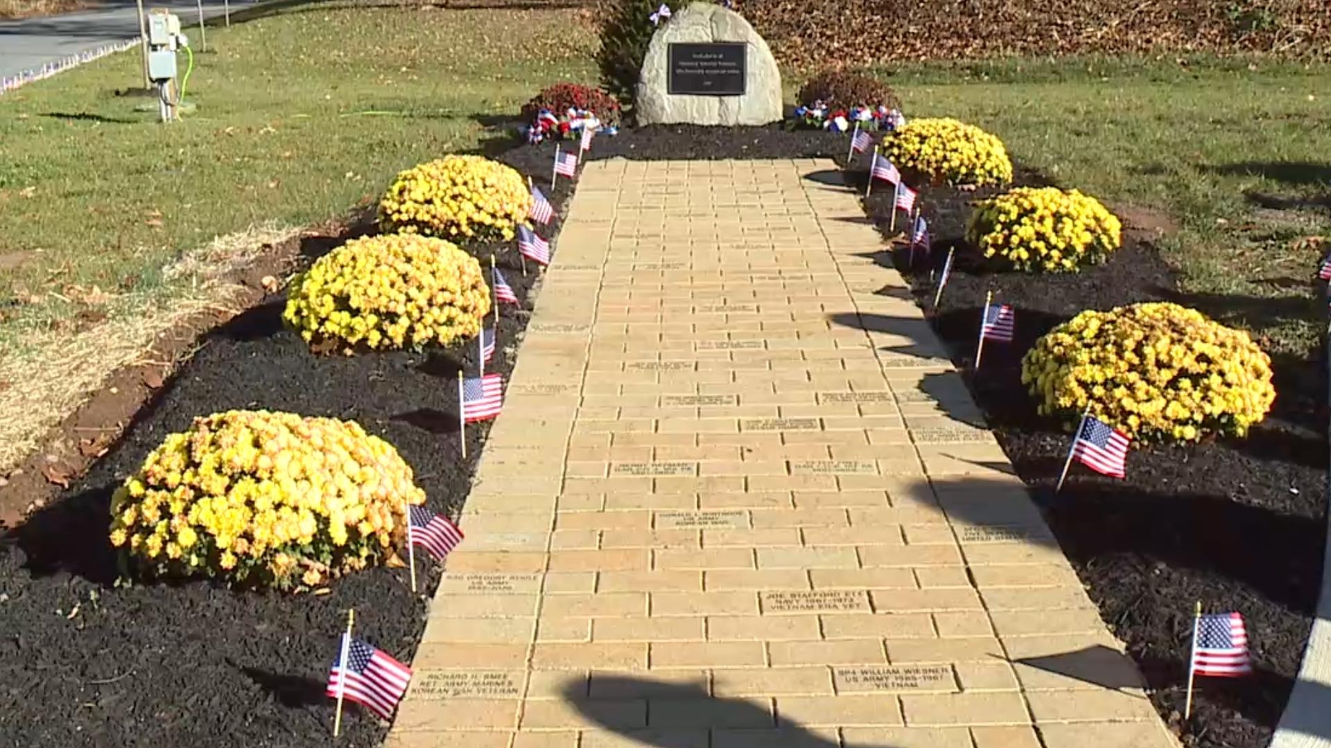 Monday's dedication ceremony brought dozens of community members together to honor those who have served.