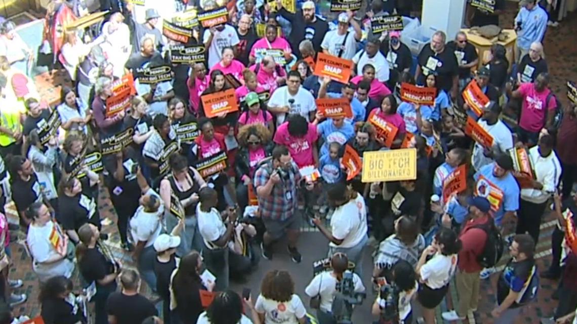 Advocates for raising taxes on the wealthy rally at Capitol month from ...