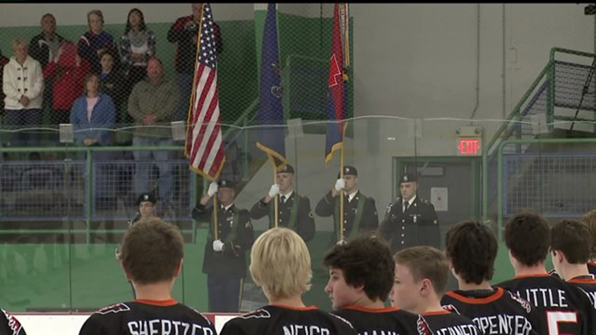 Hockey teams take to the ice for wounded warriors